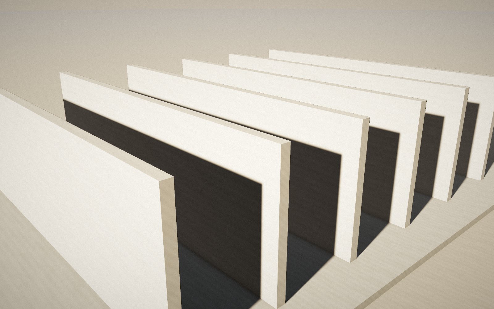 Sequenza di muri paralleli (render concept)